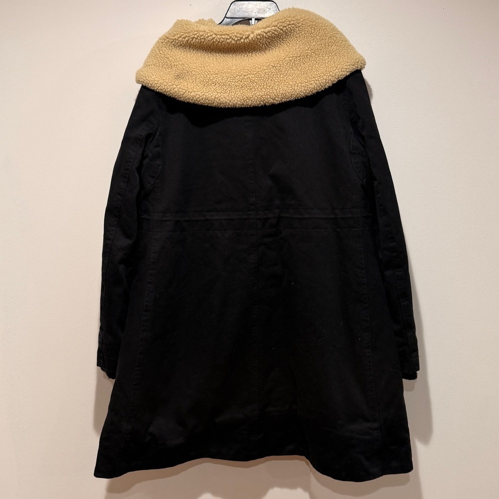Marc Jacobs Sherpa Collar Coat Toggle Buttons Parka Jacket Black Medium M Casual - Picture 5 of 16